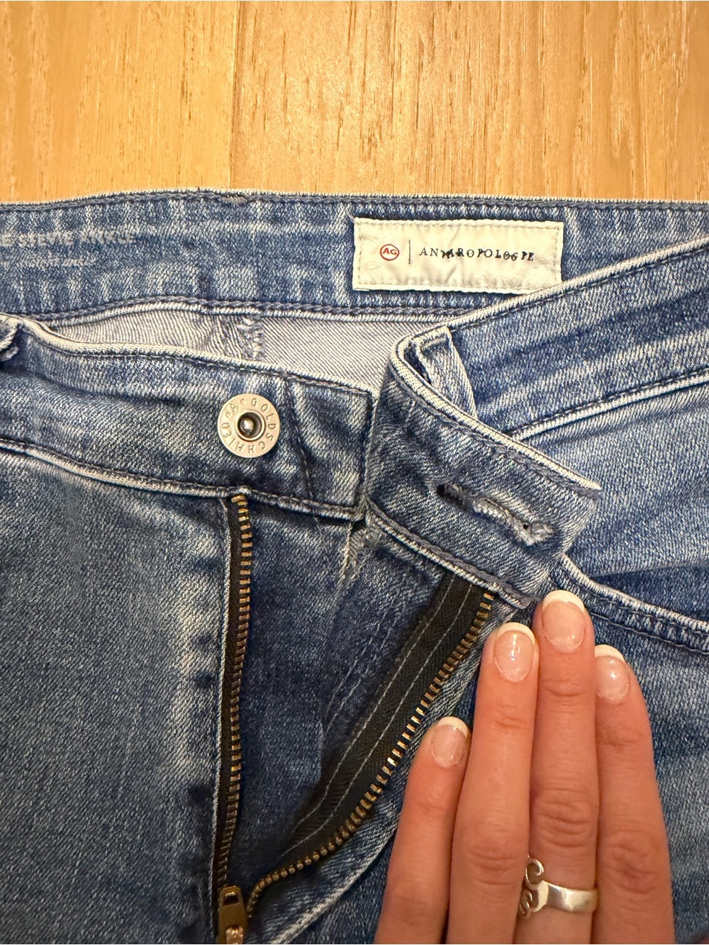 Anthropologie Light Blue High-Rise Skinny Jeans - Picture 6 of 8